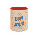 Bonjour Polka Dot Coffee Mug