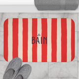 Le Bain Red Striped Bath Mat