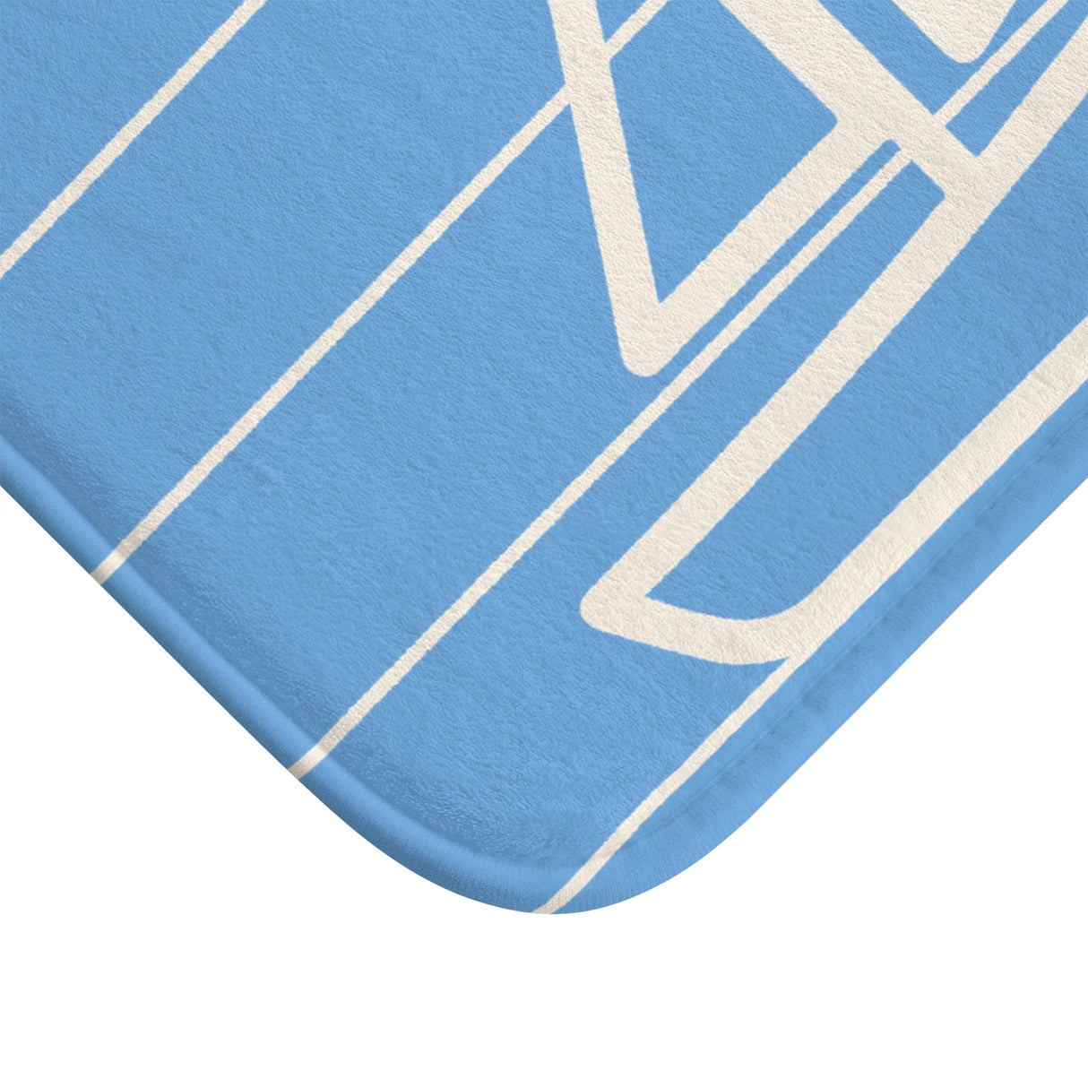 Nautical Baby Blue “Le Bain” Bath Mat