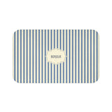 Bonjour French blue Stripe Bath Mat