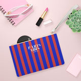 PARIS VIBES Blue Stripe Clutch Bag