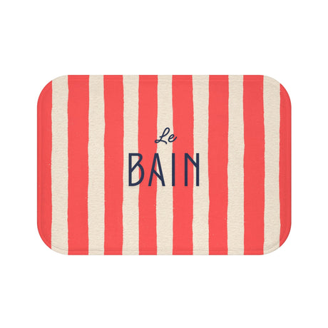 Le Bain Red Striped Bath Mat