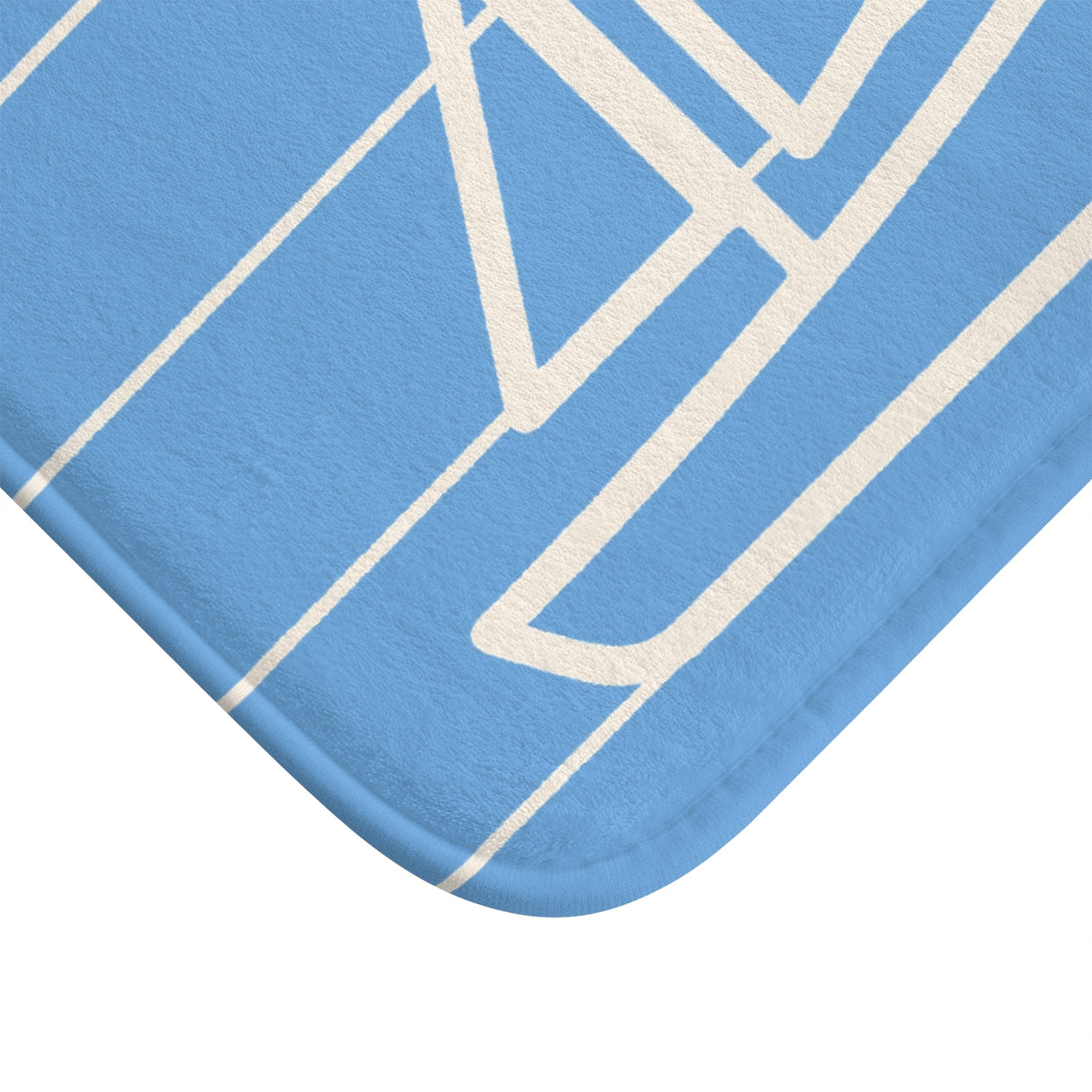 Nautical Baby Blue “Le Bain” Bath Mat
