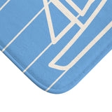 Nautical Baby Blue “Le Bain” Bath Mat