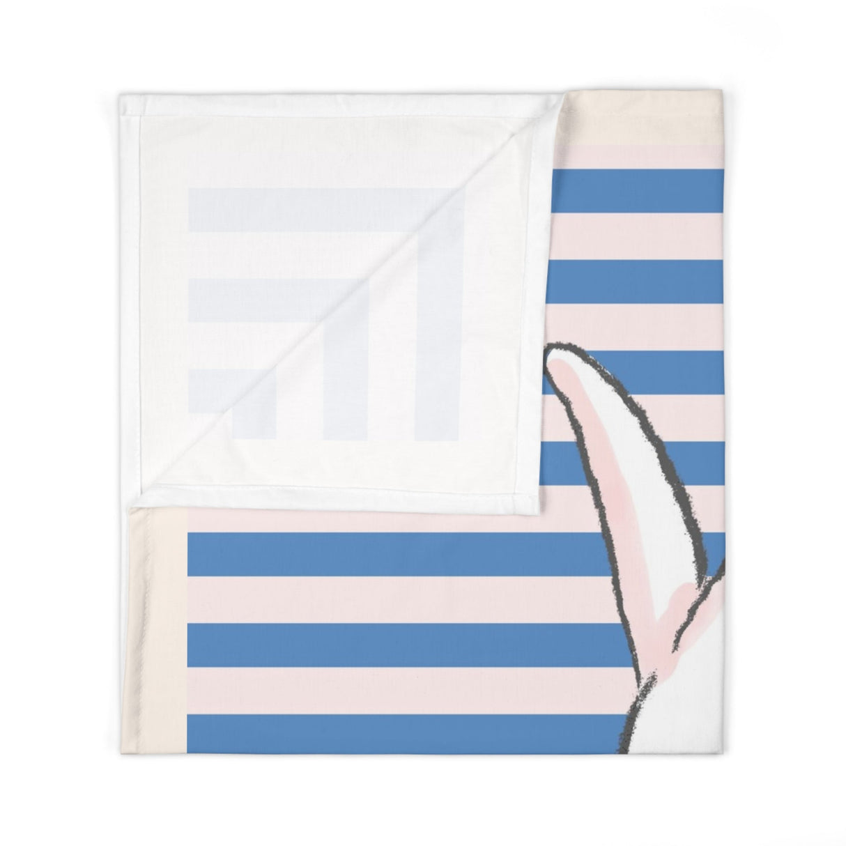 Blue Striped Baby Blanket - My Little Bunny