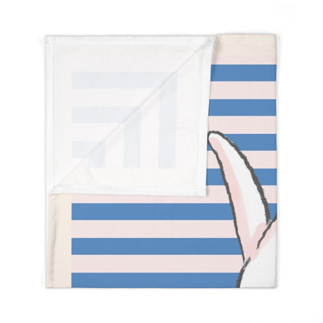 Blue Striped Baby Blanket - My Little Bunny