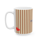 I Love Coffee Ceramic Mug-BROWN, J'adore le Café