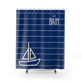 Nautical Blue 'Le Bain' Shower Curtain