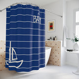 Nautical Blue 'Le Bain' Shower Curtain