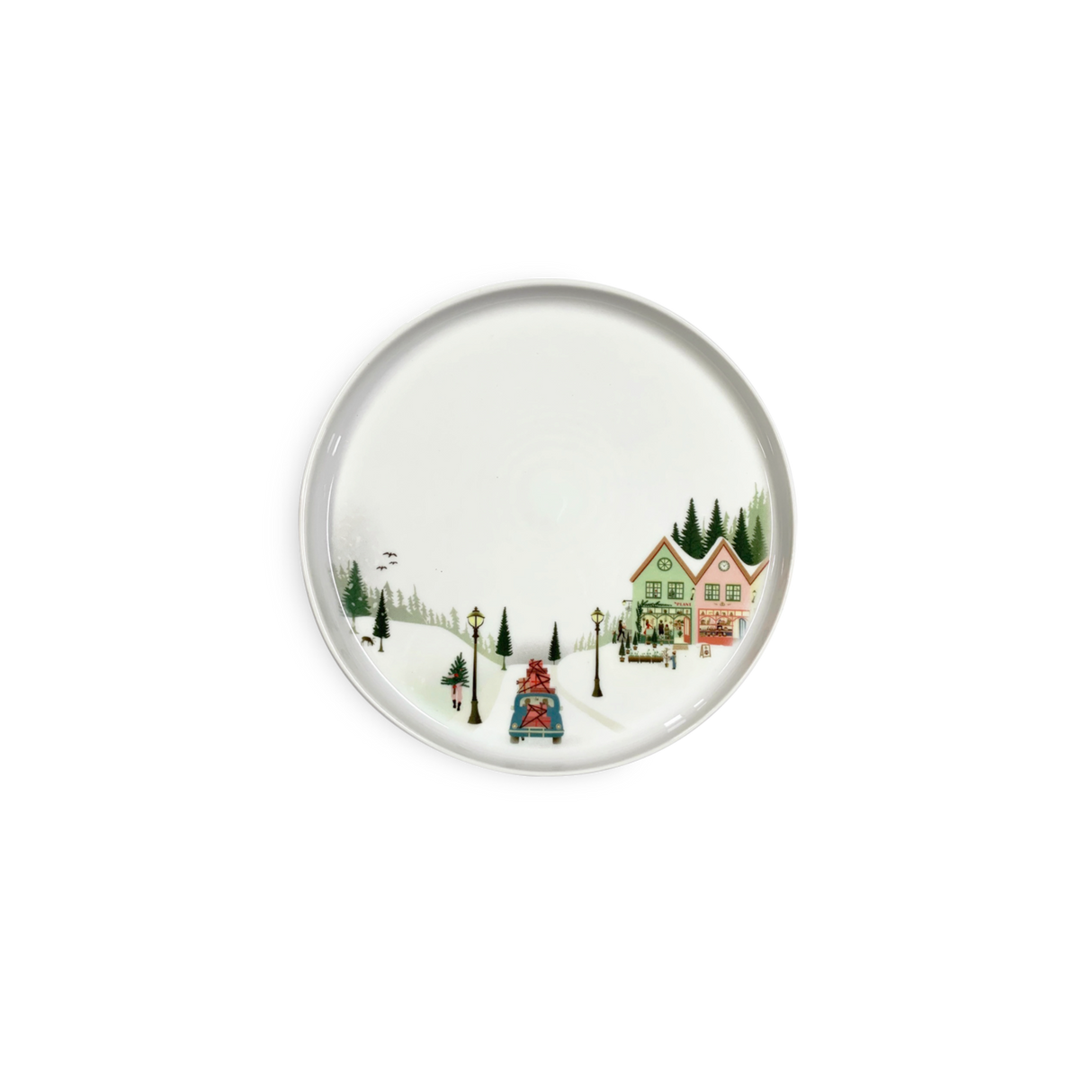 Pillivuyt Winter Decor Toulouse Plate 7.75", Set of 4