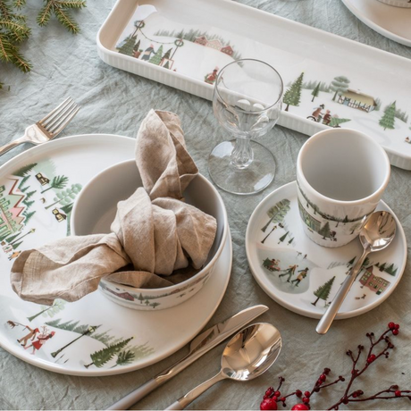 Pillivuyt Winter Decor Toulouse Plate 10", Set of 4