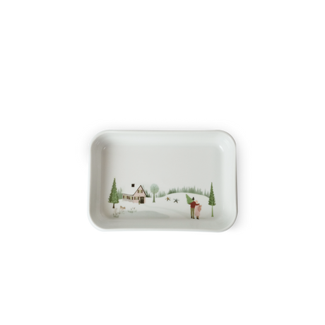 Pillivuyt Winter Decor Plisse Tapas 7 x 4.5", Set of 4
