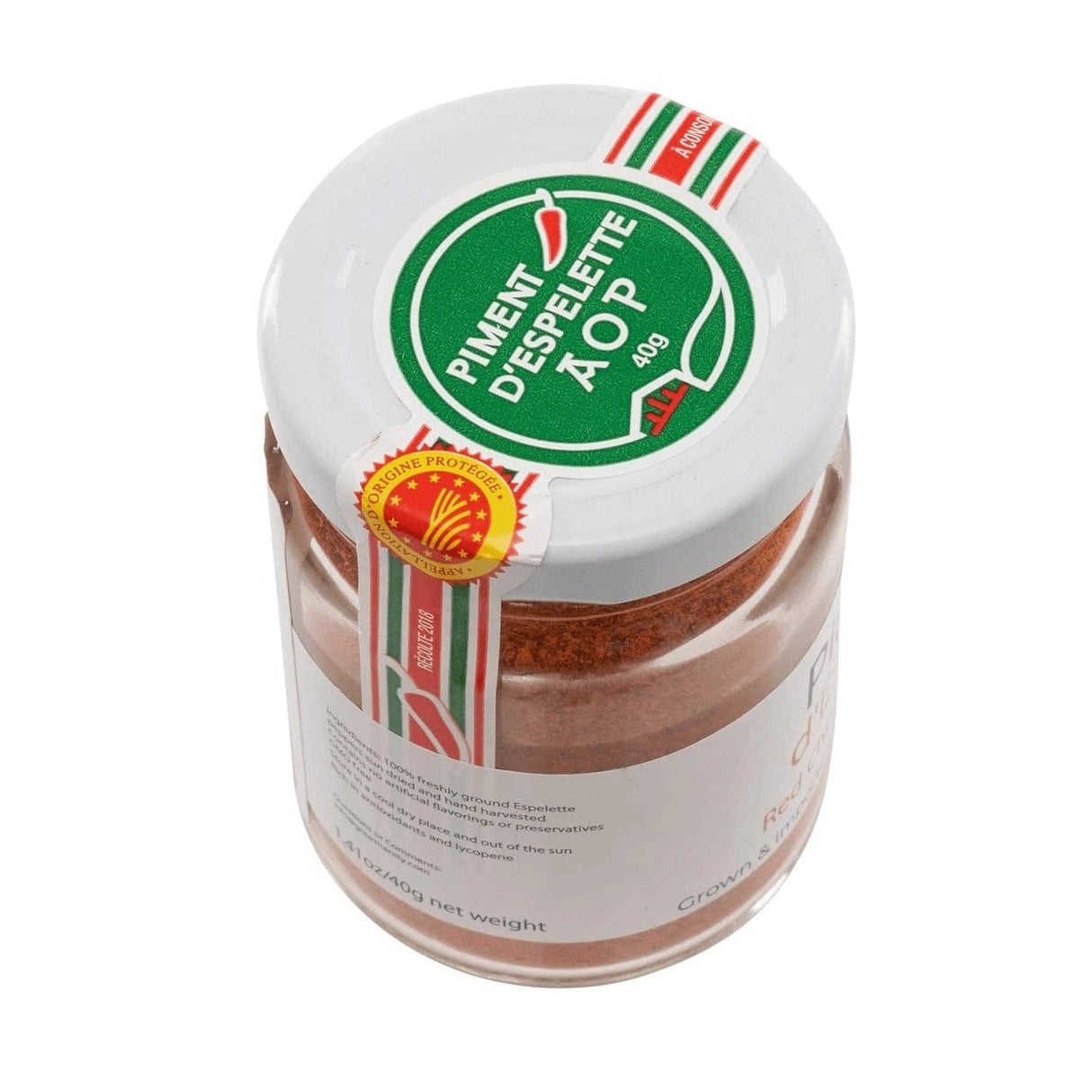 Piment D'Espelette Red Chili Pepper Powder Jar 1.41oz