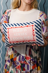 Paris is always a Good idea Needlepoint Pillow