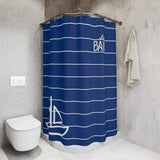 Nautical Blue 'Le Bain' Shower Curtain