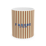 I Love Coffee Ceramic Mug-BROWN, J'adore le Café