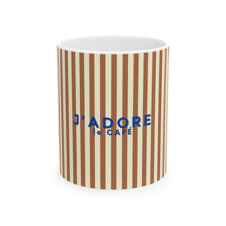 I Love Coffee Ceramic Mug-BROWN, J'adore le Café