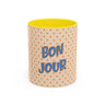 Bonjour Polka Dot Coffee Mug