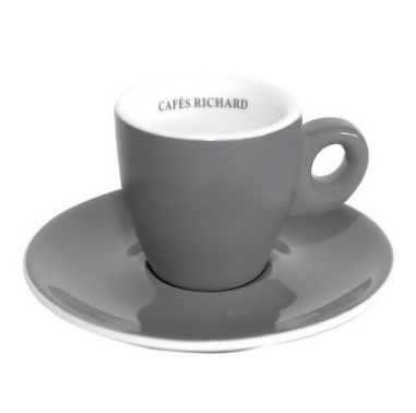 Cafés Richard Grey Espresso Cup + Saucer (Set of 6)