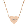 Engraved Heart AMOUR Necklace
