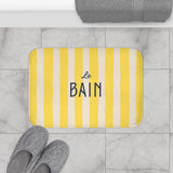 Le Bain Yellow Stripe Bath Mat — French Bathroom Floor Rug