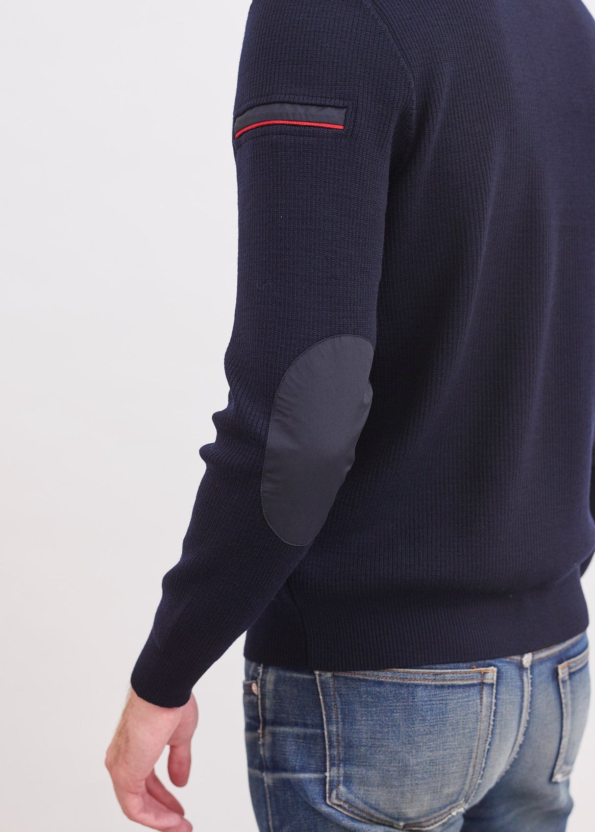 Saint James NAVIGATEUR - Comfortable Knit Cardigan with Zip (NAVY)
