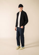 Saint James NAVIGATEUR - Comfortable Knit Cardigan with Zip (NAVY)