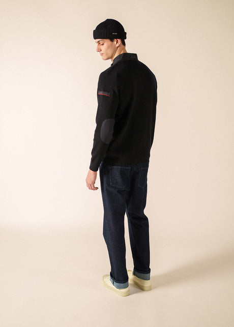 Saint James NAVIGATEUR - Comfortable Knit Cardigan with Zip (NAVY)