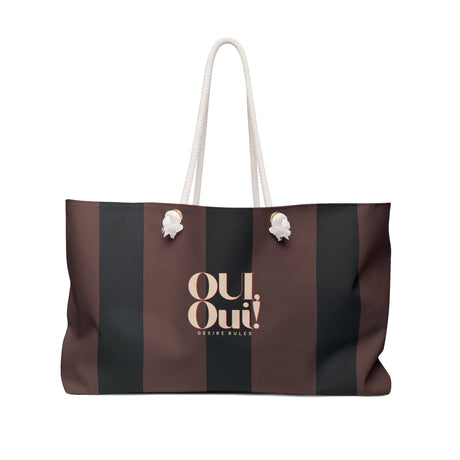 Black Weekender Tote Bag - OUI ,Oui!