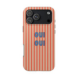 'OUI OUI' RED Striped iPhone Case