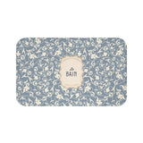 Le Bain Vintage Floral Bath Mat, Grey-Blue Pattern