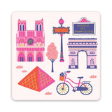 Rues de Paris Mini Note Card Set with Stickers