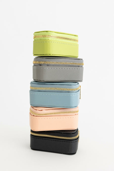 "Happy thoughts" mini travel jewelry case