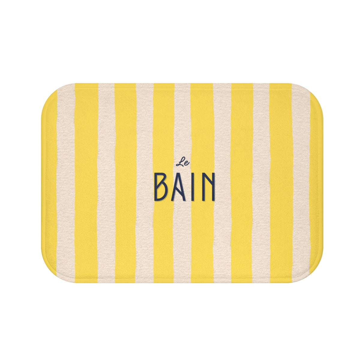 Le Bain Yellow Stripe Bath Mat — French Bathroom Floor Rug