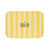 Le Bain Yellow Stripe Bath Mat — French Bathroom Floor Rug