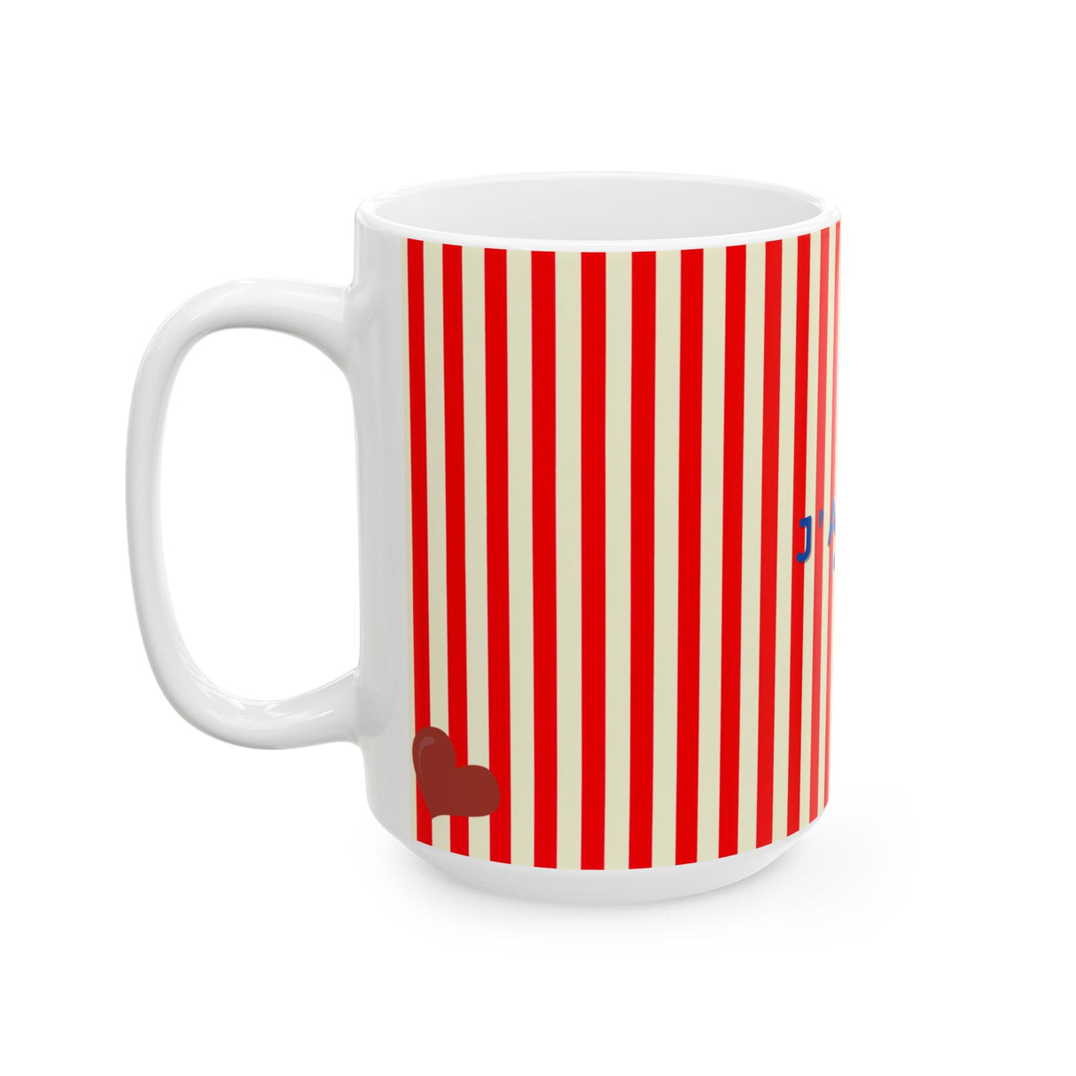 I Love Coffee Ceramic Mug-RED, J'adore le café