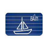 Nautical Blue “Le Bain” Bath Mat