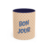 Bonjour Polka Dot Coffee Mug