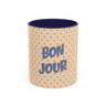 Bonjour Polka Dot Coffee Mug