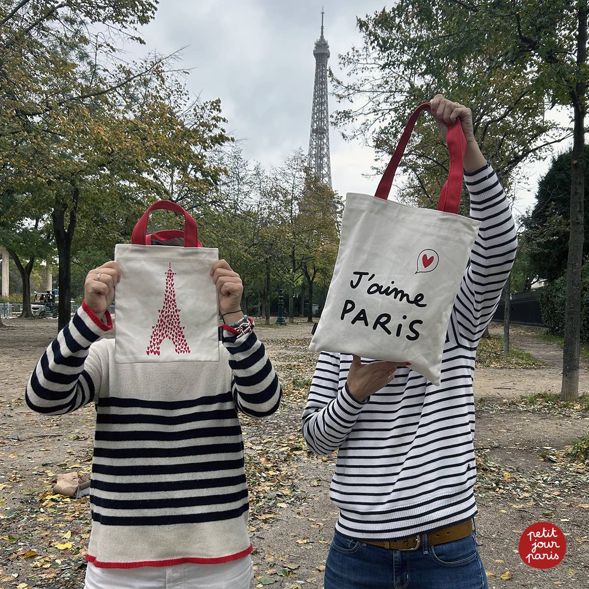 Mini tote bag Tour Eiffel Coeur