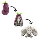 Velvet the Elephant/Eggplant - Flipetz stuffed Animal