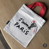 Mini tote bag Tour Eiffel Coeur