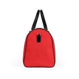 Paris Je T'aime Leather Weekender Bag — Red