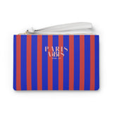 PARIS VIBES Blue Stripe Clutch Bag