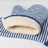 Superior Royal Blue Narrow Stripe Oven Mitt