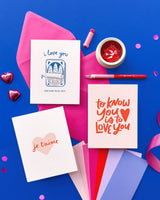 Je t'aime - Letterpress Greeting Card
