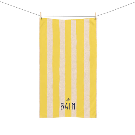 Le Bain Yellow Striped Hand Towel