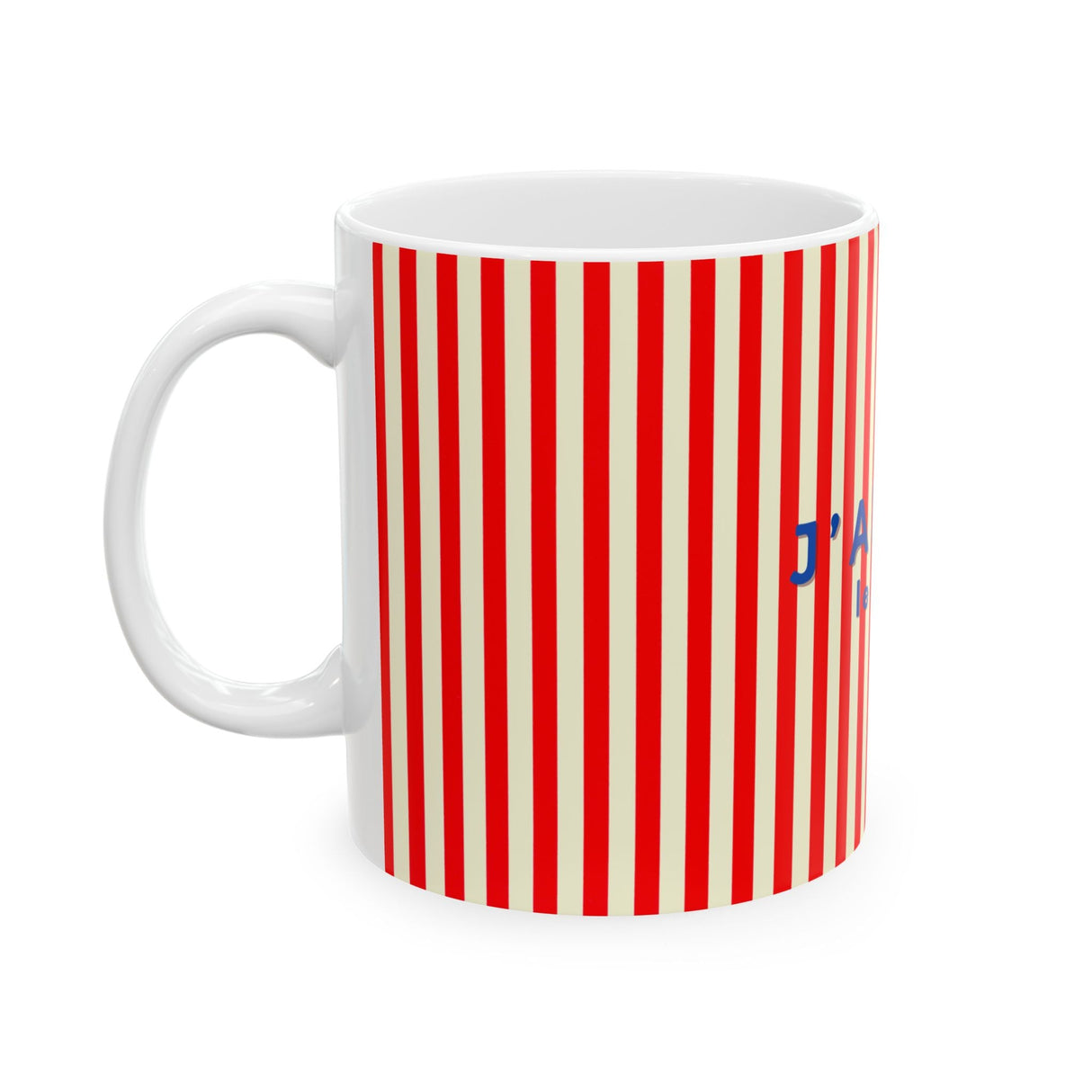 I Love Coffee Ceramic Mug-RED, J'adore le café