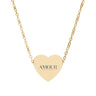 Engraved Heart AMOUR Necklace