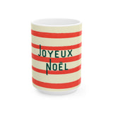 Merry Christmas Joyeux Noel Mug, French Preppy